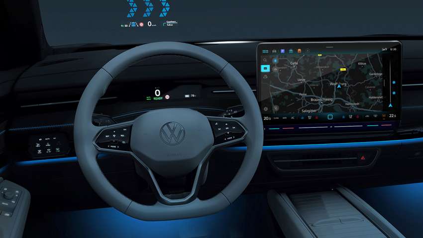 Volkswagen ID.7 debuts with trippy camo at CES – EV sedan with 700 km of range; launch in Q2 this year Image #1562713