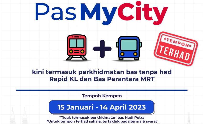 Rapid KL MyCity 1-day and 3-day rail passes now include unlimited rides on buses, MRT feeder bus 1568231