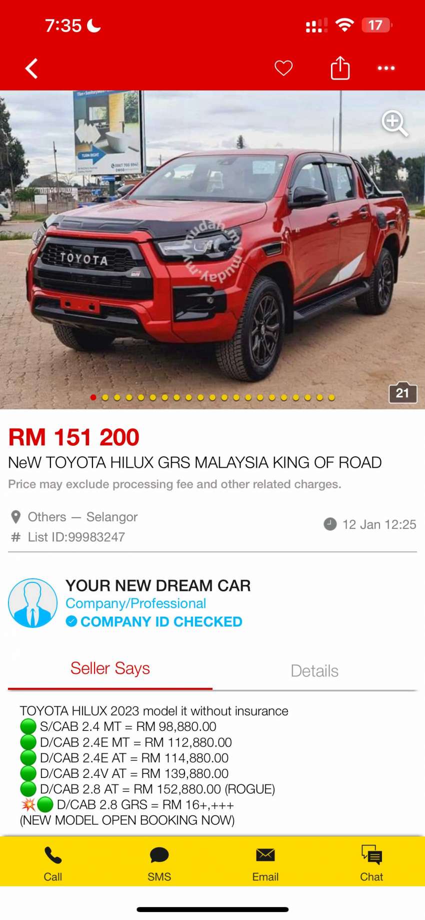Toyota Hilux GR Sport booking ads appear on classifieds – price RM16x,xxx, launching soon? 1567199