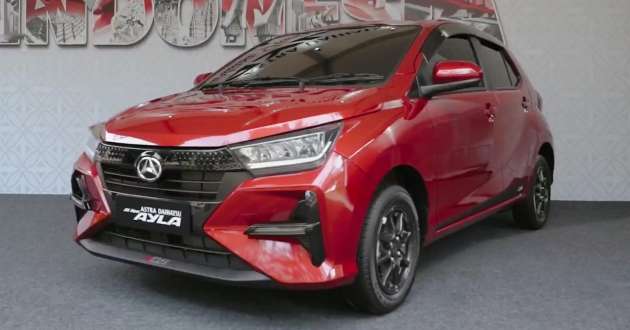 2023 Daihatsu Ayla in Indonesia – same lights and bumpers as Perodua Axia, but with 1.2 litre engine