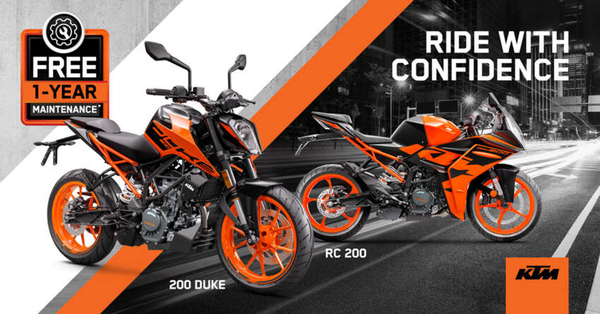 AD: Buy the KTM 200 Duke and RC 200 before March 31, get one year of free scheduled maintenance! 1579805