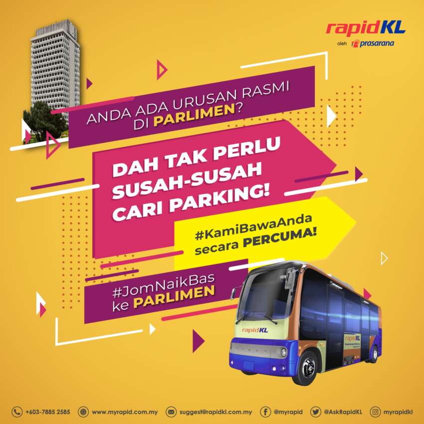 Rapid KL launches ‘Bas Parlimen’, a free mini bus service from KL Sentral and Taman Botani carpark 1579094