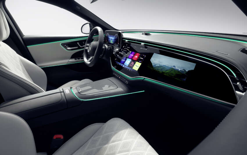 W214 Mercedes-Benz E-Class interior gets MBUX Superscreen, TikTok, Zoom, Angry Birds, selfie cam! 1580465