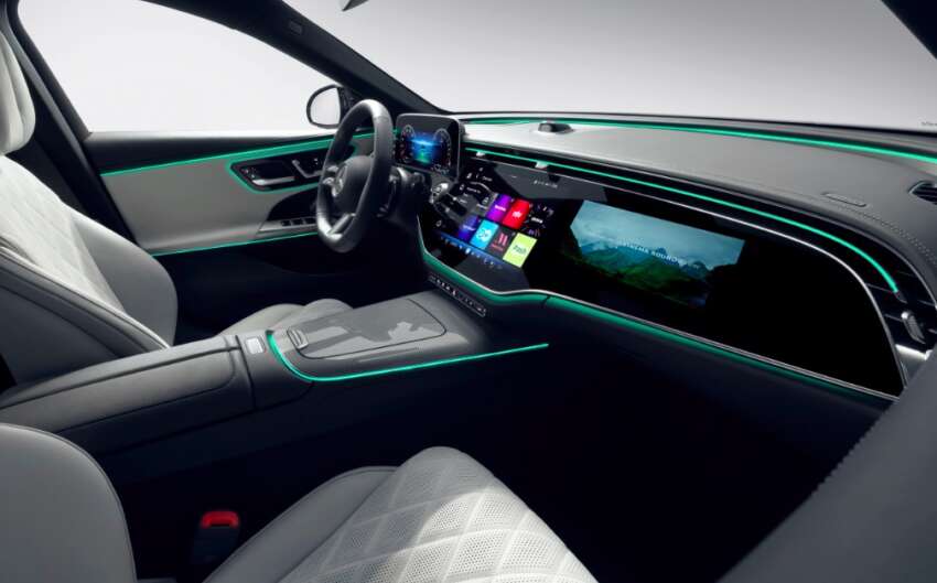 Mercedes-Benz E-Class W214 dapat sistem MBUX Superscreen – TikTok, Zoom, kamera selfie tersedia 1580653