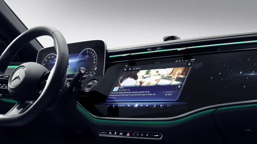 W214 Mercedes-Benz E-Class interior gets MBUX Superscreen, TikTok, Zoom, Angry Birds, selfie cam! 1580466
