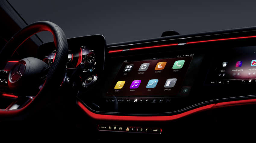 W214 Mercedes-Benz E-Class interior gets MBUX Superscreen, TikTok, Zoom, Angry Birds, selfie cam! 1580459