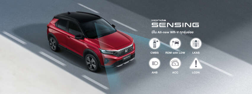 Honda WR-V 2023 diperkenal di Thailand — SV/RS; 1.5L NA, CVT; Honda Sensing/ACC; dari RM103k 1587399