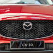 2023 Mazda CX-30 in Malaysia – locally assembled CKD; 2.0L engine, four variants, RM128k-156k OTR