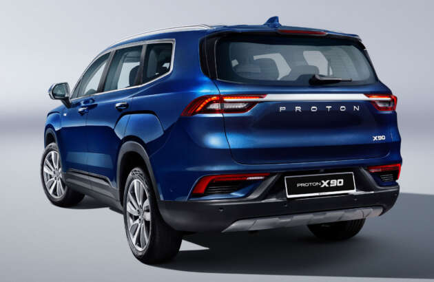 2023 Proton X90 – first official pics of the 6/7-seater SUV; 190 PS mild hybrid; 4 variants; previews in April