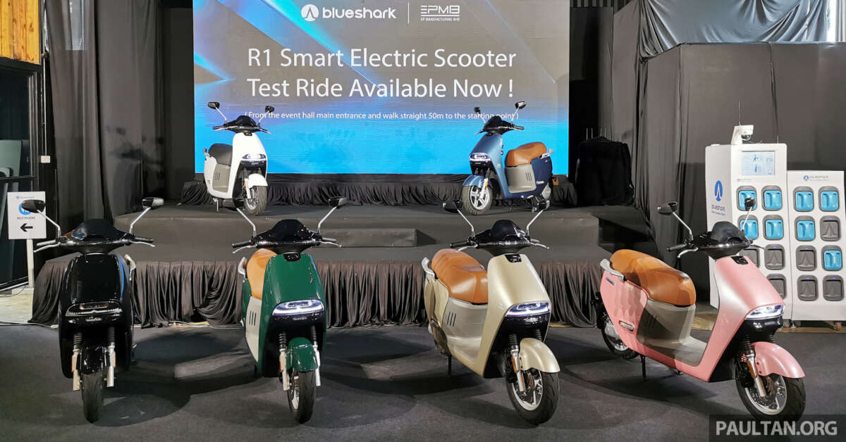 Blueshark R1 和 R1 Lite EV 踏板车在马来西亚推出——NEDC 续航里程可达 110 公里； 从 RM7,190 起