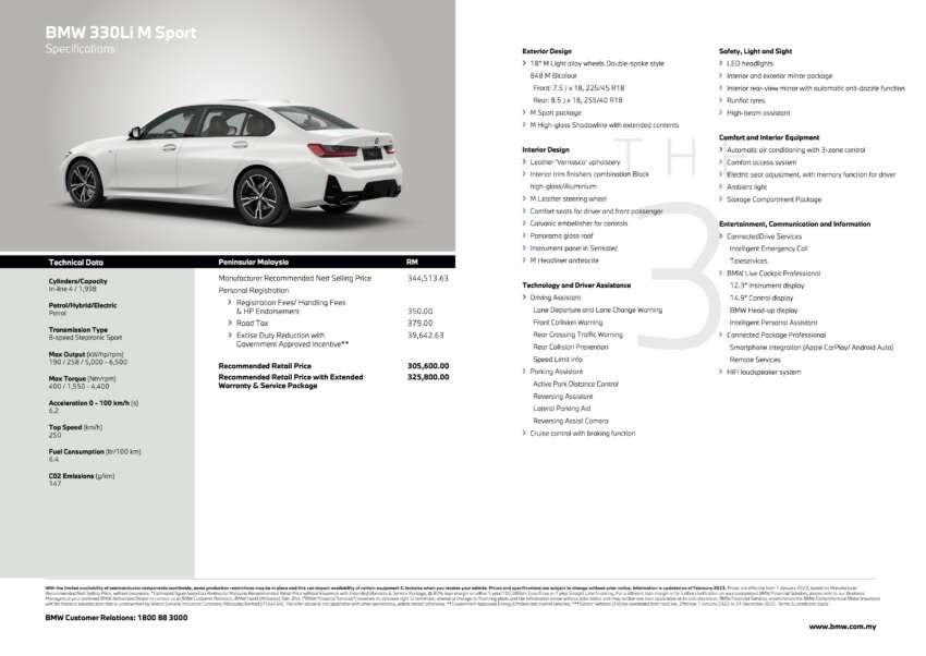 2023 BMW 330Li M Sport facelift in Malaysia – LWB G28 LCI gets comfort suspension, sunroof, fr RM306k 1589017
