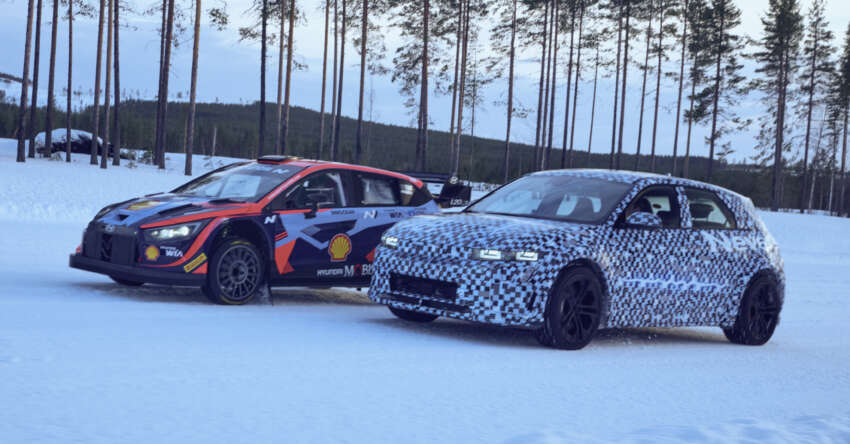 Hyundai Ioniq 5 N teased in snow with i20 N WRC 1597646