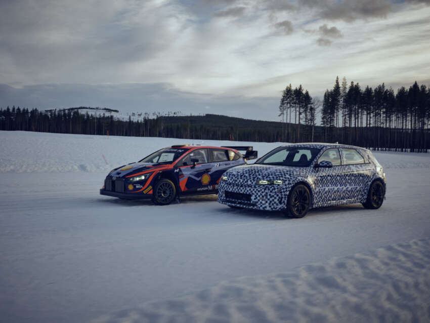 Hyundai Ioniq 5 N teased in snow with i20 N WRC 1597649