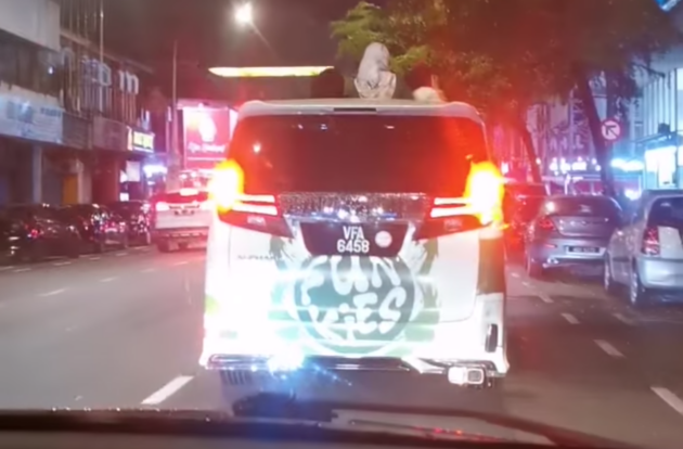 Teens hanging out of Alphard sunroof in Ipoh – police found MPV occupants, now looking for owner of video