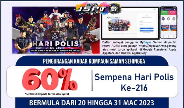 PDRM 60% <em>saman</em> discount till Mar 31, online payment