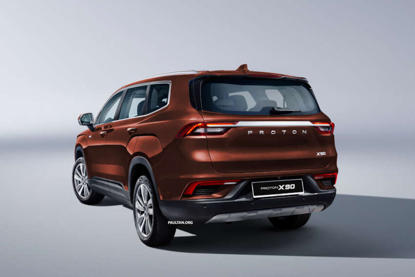 2023 Proton X90 – first official pics of the 6/7-seater SUV; 190 PS mild hybrid; 4 variants; previews in April 1596128