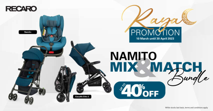 Enjoy 40% off the Recaro Namito child seat & Easylife Elite 2 stroller bundle this Raya until April 30, 2023 1594062