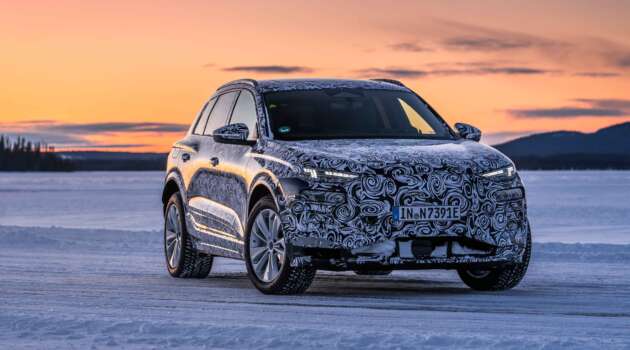 2023 Audi Q6 e-tron playing in the snow – new teaser pix of electric Macan twin, built on 800V platform