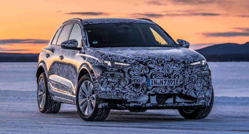 2023 Audi Q6 e-tron playing in the snow – new teaser pix of electric Macan twin, built on 800V platform 1589540