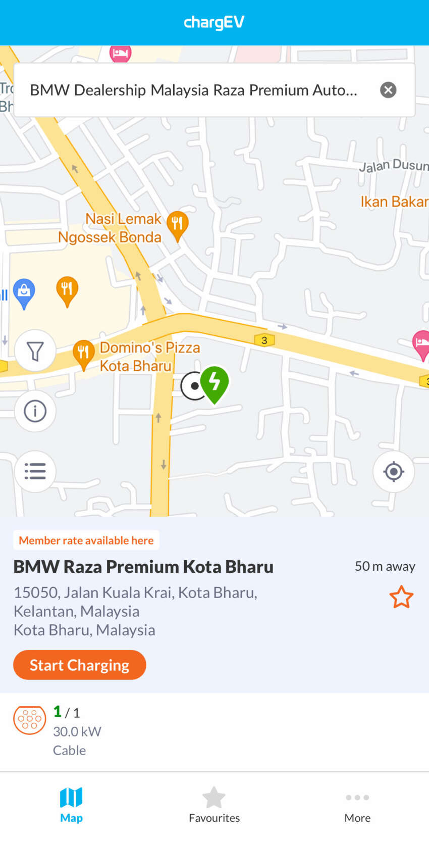Kelantan gets its first publicly-accessible DC charger at BMW Raza Premium, Kota Bharu – 30 kW CCS2 1582774