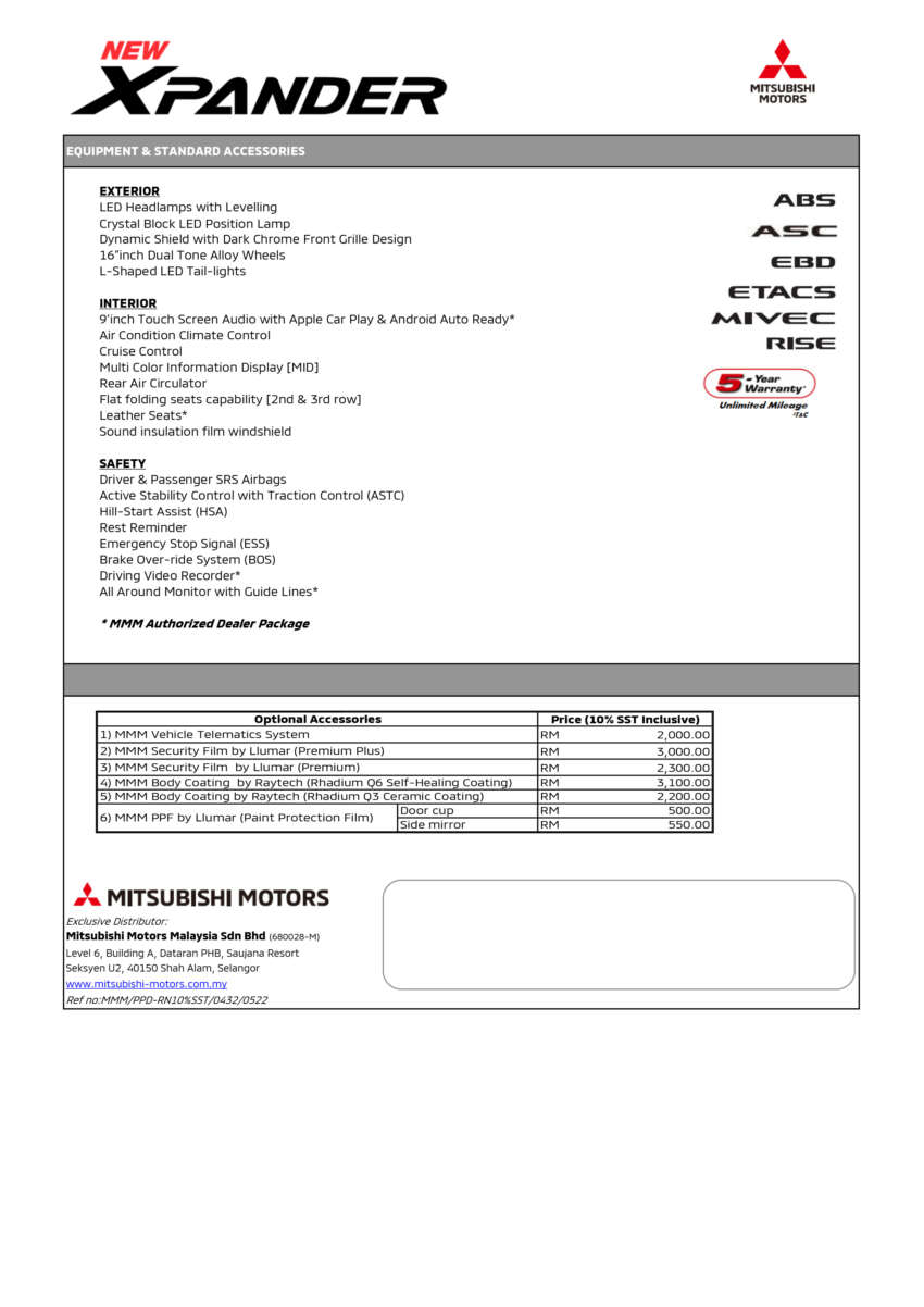 Mitsubishi Motors Malaysia 2023 price list – Xpander up by RM3,180; Triton range now up to RM3,300 more 1599137