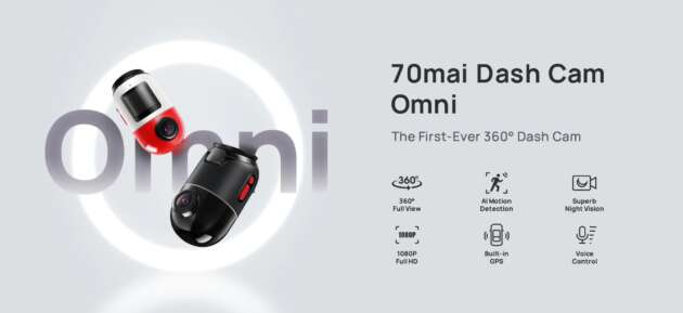 70mai Omni X200 360 degree rotating dashcam with 4G-connected remote surveillance now in Malaysia