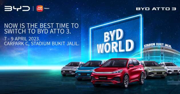 Come check out and test drive the BYD Atto 3 EV at the BYD World event this April 7-9, Stadium Bukit Jalil