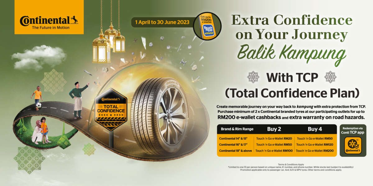 Continental Tyre Malaysia reveals Total Confidence Plan – one-year road hazard warranty; 1-to-1 exchange