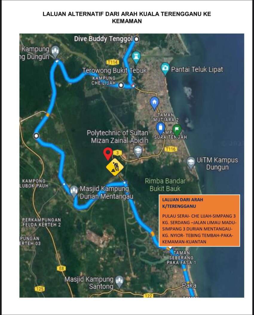 Jalan Kuala Terengganu-Kuantan closed for ECRL works – April 4-7, 9am to 12.30pm and 2pm to 5pm 1597890