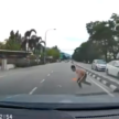 Boy dives into path of moving car, group of witnesses suddenly appear – get dashcam to foil possible scams