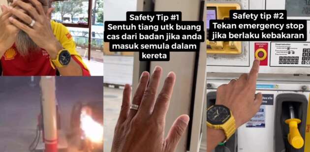 Pak Cik Shell reminds drivers to discharge static electricity before handling fuel nozzle to prevent fires