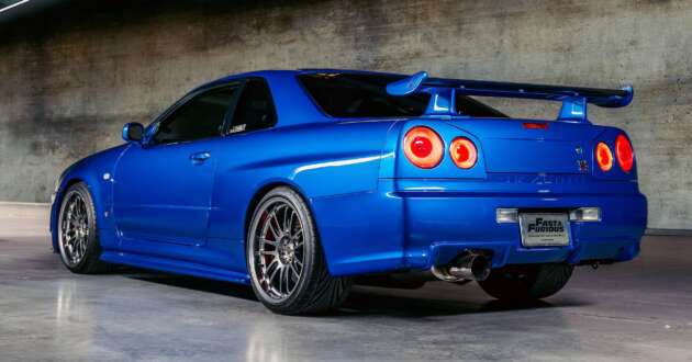 Nissan Skyline GT-R R34 yang dipandu Paul Walker dalam Fast and Furious 4 terjual pada harga RM6 juta
