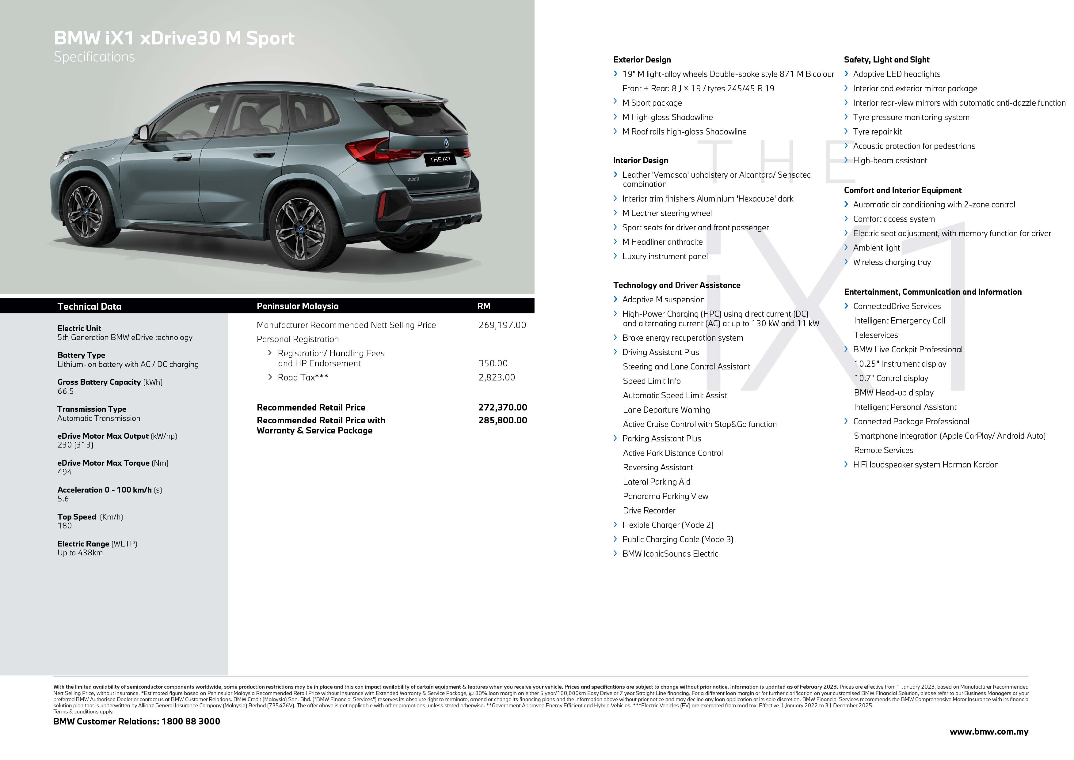 2023 BMW iX1 xDrive30 M Sport Malaysia spec sheet-2