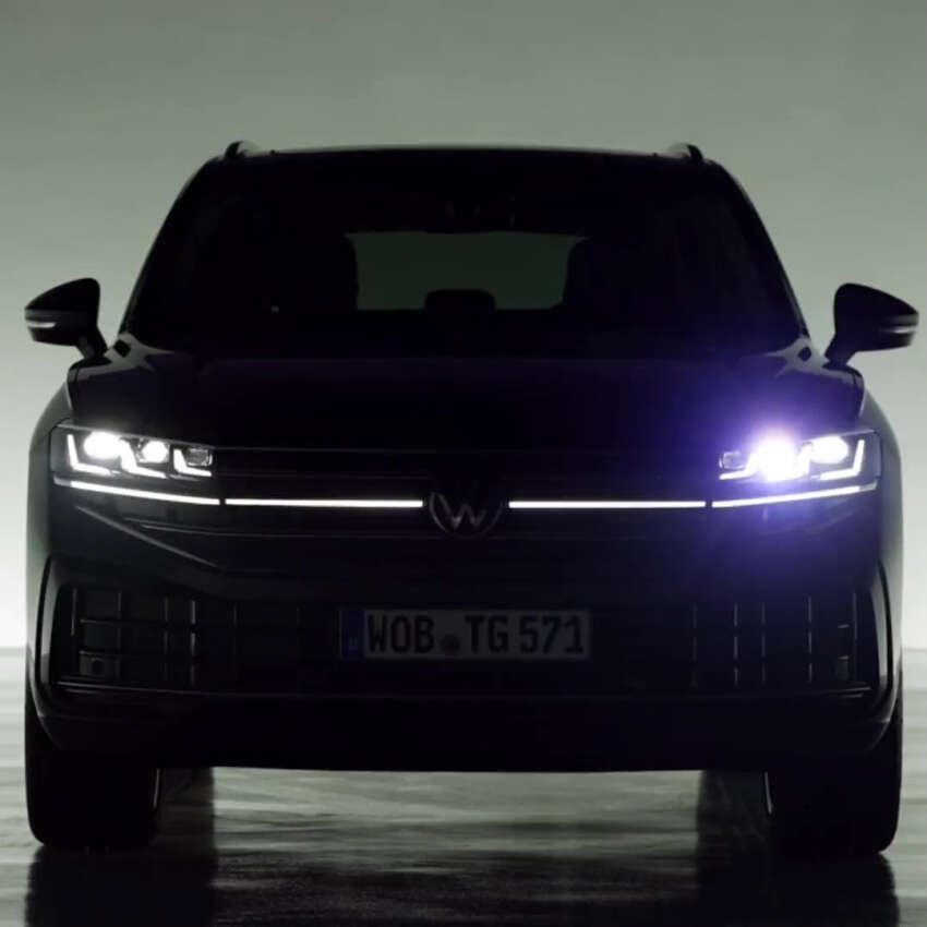 2023 Volkswagen Touareg facelift teased before May 24 debut – IQ.Light headlamps, illuminated rear logo 1617024