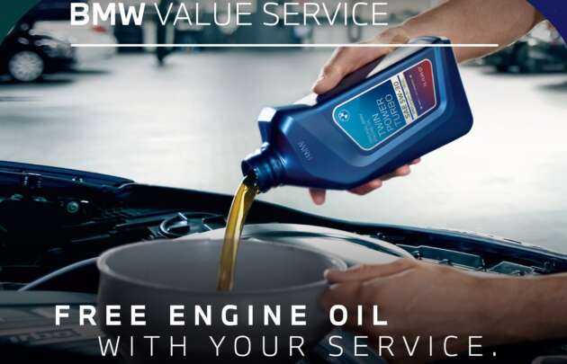 BMW and MINI Value Service Campaign for models five years and older – free engine oil, 30% labour discount