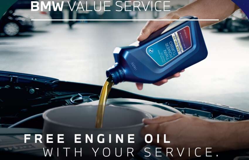 BMW and MINI Value Service Campaign for models five years and older – free engine oil, 30% labour discount 1607443
