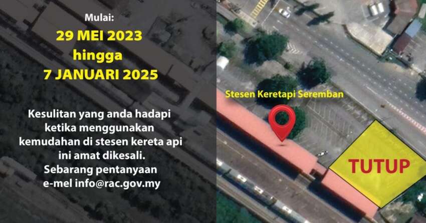 KTM Seremban parking partially closed till Jan 2025 1619404