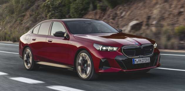 BMW i5 dan BMW 5 Series G60 2024 — M60 xDrive sehingga 601 hp; AirConsole permainan dalaman