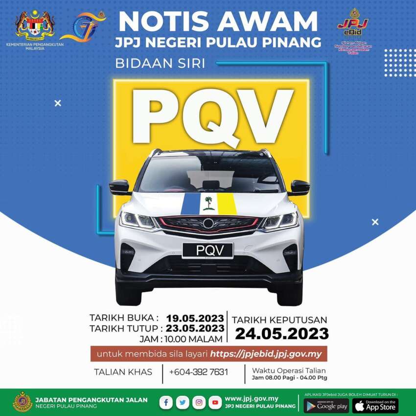 JPJ eBid: Siri VKW dan PQV dibuka untuk bidaan 1610344