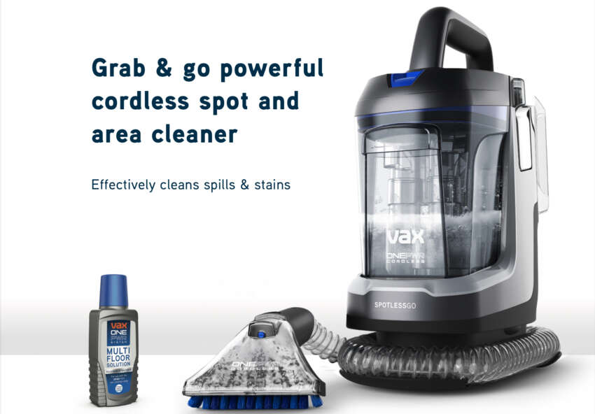 Vax ONEPWR SpotlessGo portable washer – cleans spills and stains in your car, without the cord 1612279