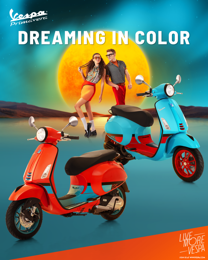 2023 Vespa Primavera Colour Vibe Malaysian launch, RM22,300, in Orange Tramonto and Blue Audace 1622428