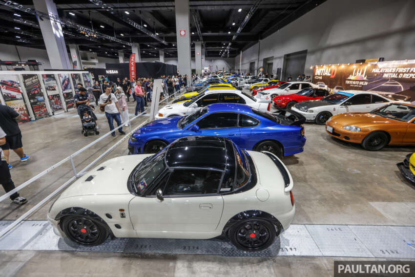<em>Initial D</em> replica cars on display at Tokyo Auto Salon Kuala Lumpur 2023 – Panda Trueno, RedSuns RX-7s 1624287