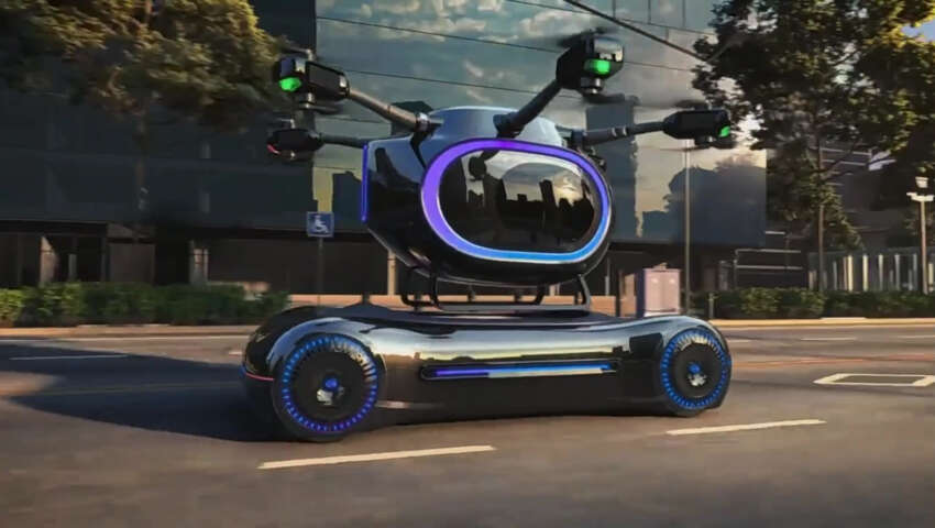 GAC tunjukkan kereta terbang konsep GOVE – gabungan drone penumpang dengan casis empat roda 1634655