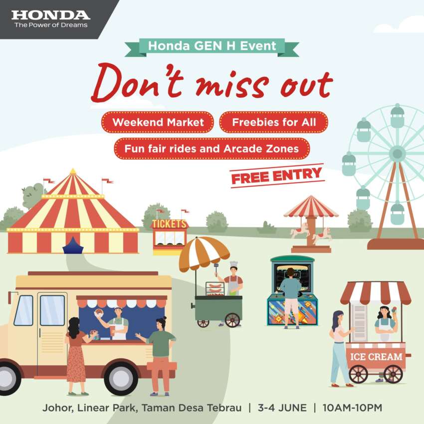 Honda Malaysia’s ‘Gen H’ roadshow kicks off in JB this weekend – freebies at Linear Park, Taman Desa Tebrau 1621022