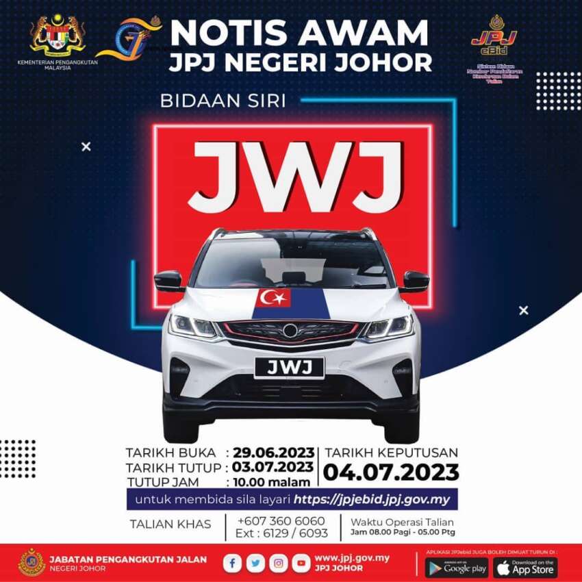 JPJ eBid: JWJ dan CEU bakal dibuka bidaan 1633634