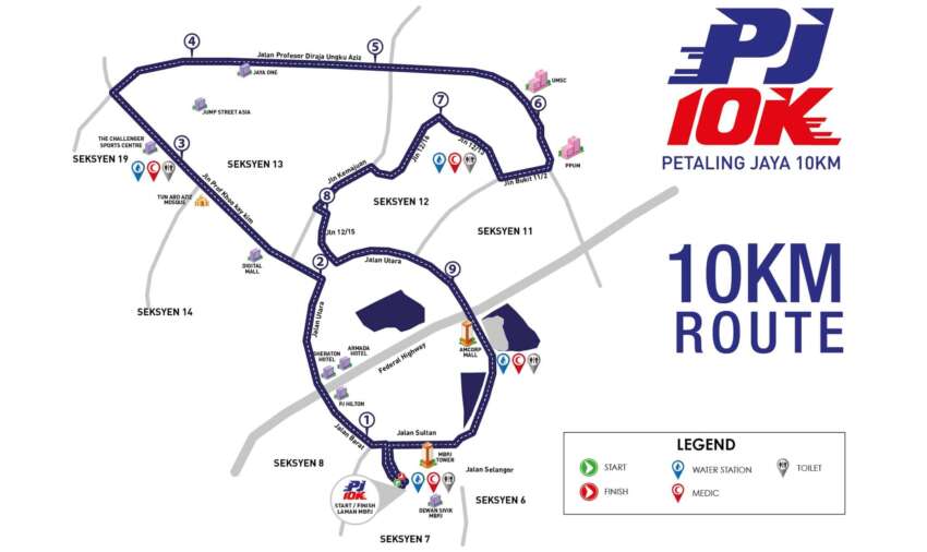 Beberapa jalan di Petaling Jaya ditutup pada 18 Jun 1626830