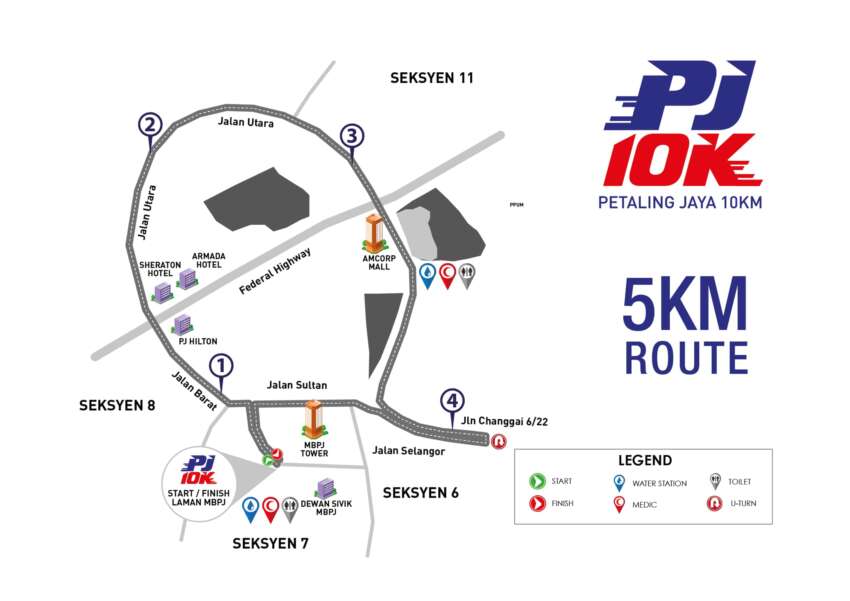 Petaling Jaya road closures this Sunday for PJ10K run 1626281