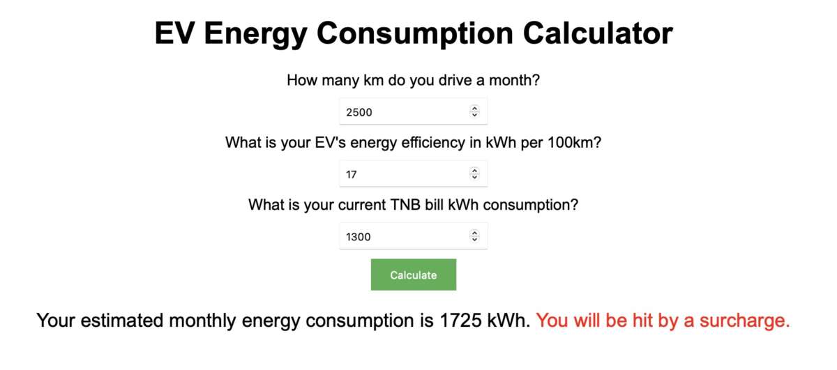 Will buying an electric car cause your entire TNB bill to be hit with the RM0.10 per kWh ICPT surcharge?