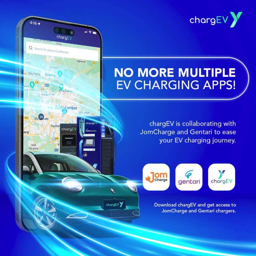 chargeEV, Gentari, JomCharge cross-access charging kicks off – over 600 EV chargers across Malaysia 1633449
