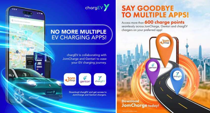 chargeEV, Gentari, JomCharge cross-access charging kicks off – over 600 EV chargers across Malaysia 1633453
